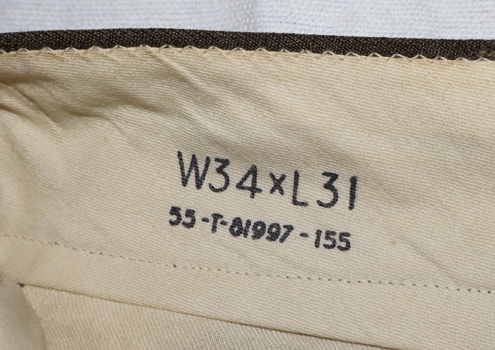 ORIGINAL POST WWII 1952 DATED WOOL FIELD TROUSERS