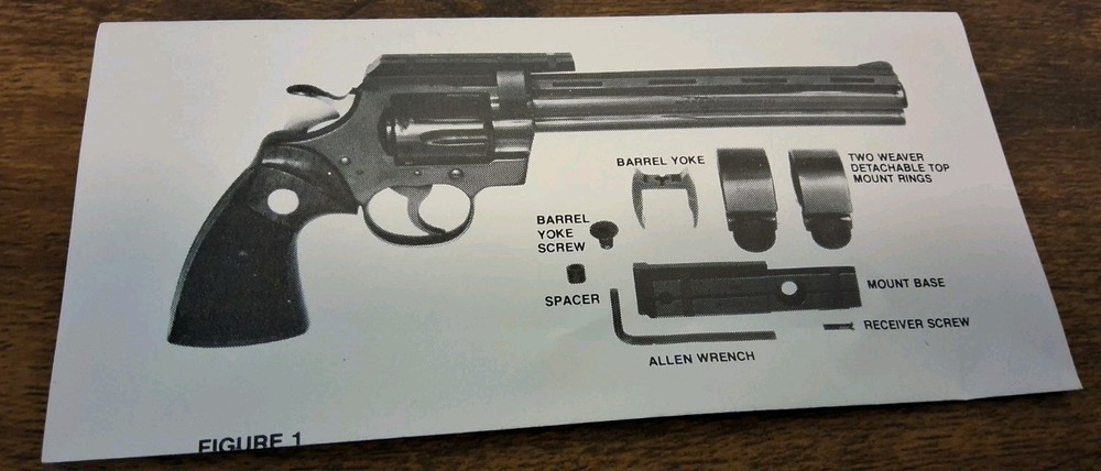 Weaver Mount Colt Python Trooper MkIII Trooper MKV Mount Base System 304S