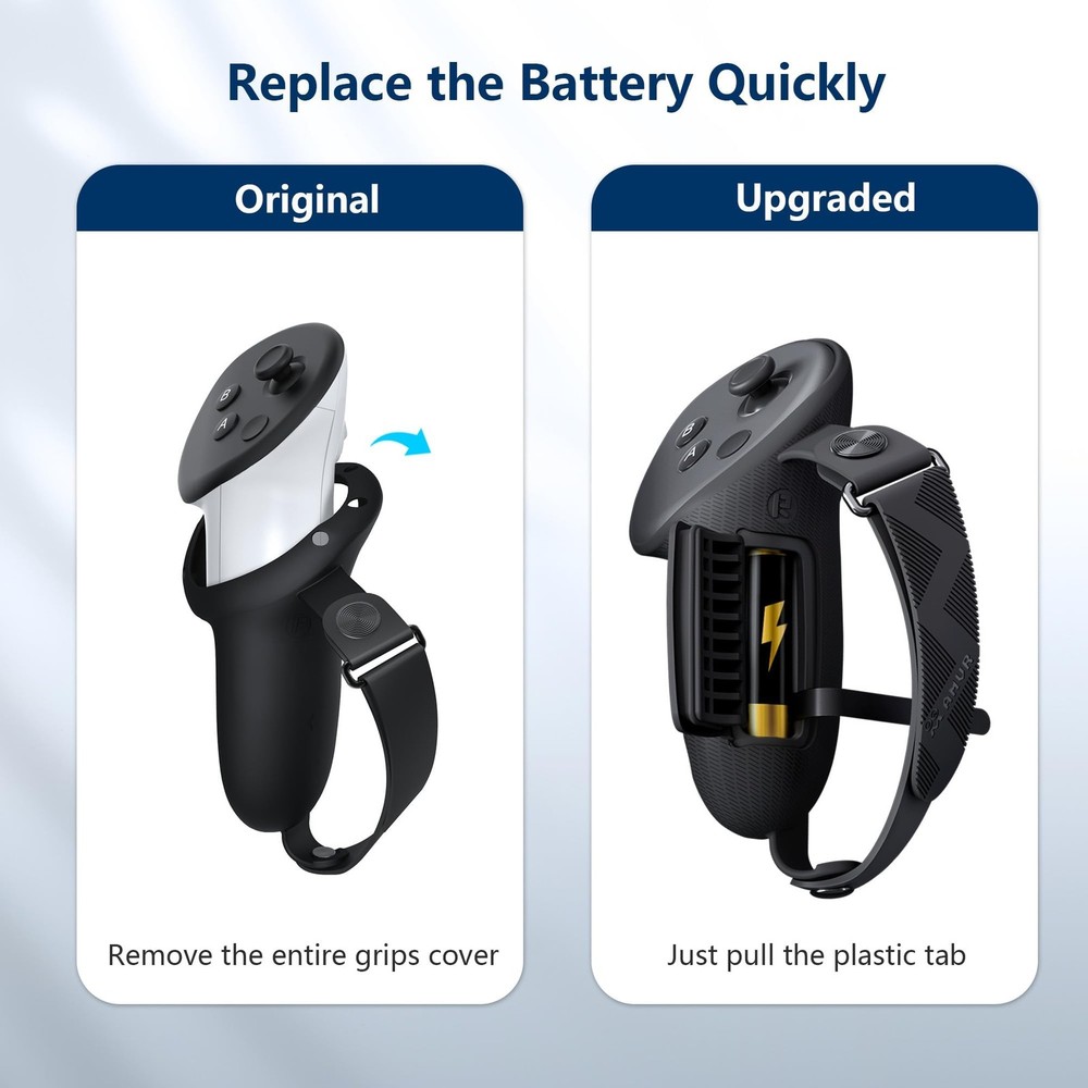 Upgraded Controller Grips Cover Compatible with Meta/Oculus Quest 3S/Quest 3 ...