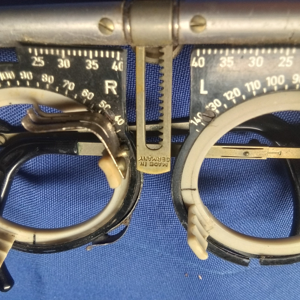Vintage German Optometric Trial Frame–Universal Messbrille–Adjustable Axis & PD