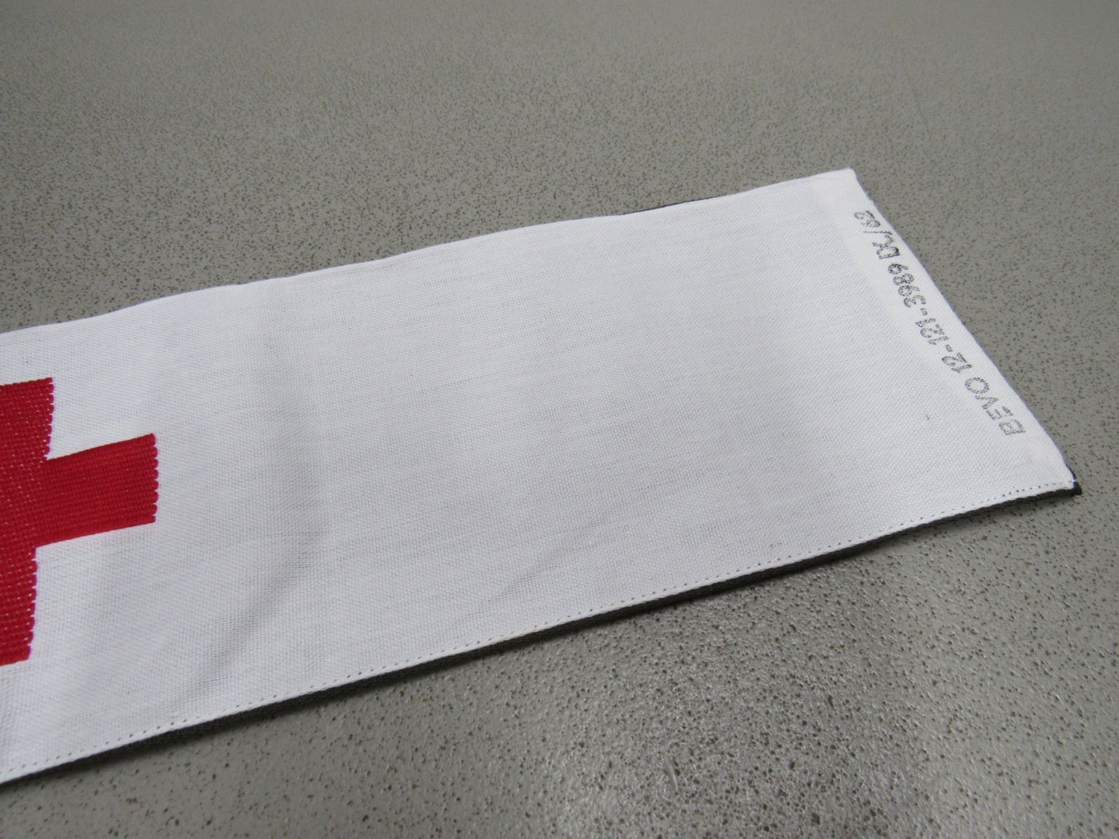 West German Red Cross Armband Cloth OD White Reversible Medic 1960s NOS