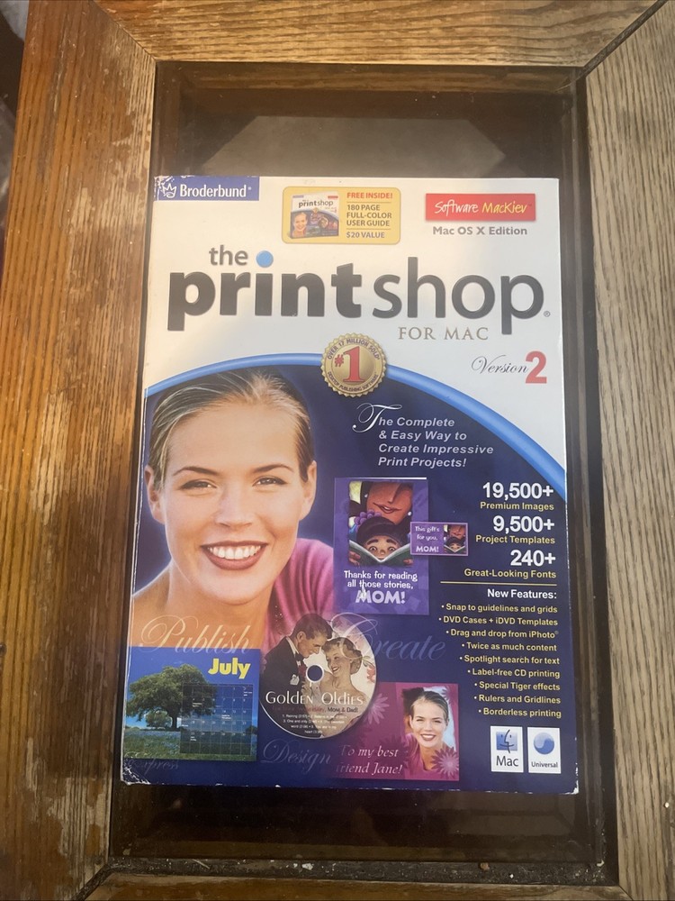 The Print Shop Brøderbund MAC Version 2 Software OS X Edition