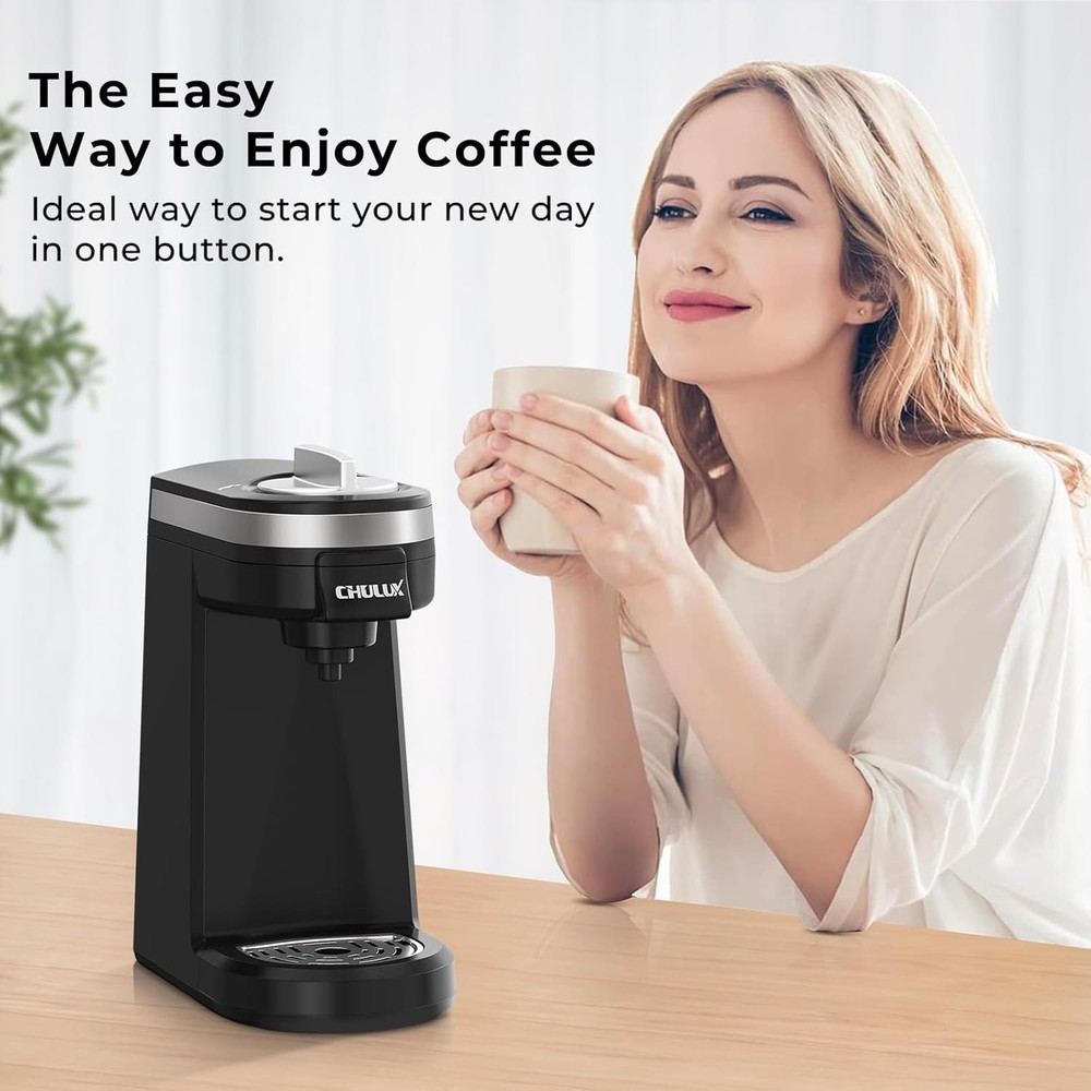 Portable Single Serve Coffee Machine - Fast Brewing & Effortless Cleanup