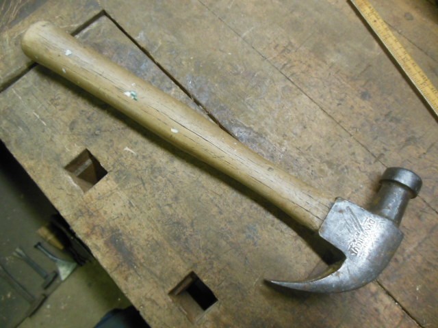Vintage Collins Dynamic D1x 16oz curve claw hammer old carpenter tool