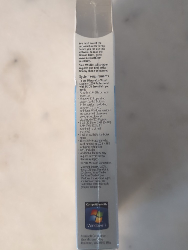 Microsoft Visual Studio 2010 Professional - Sealed