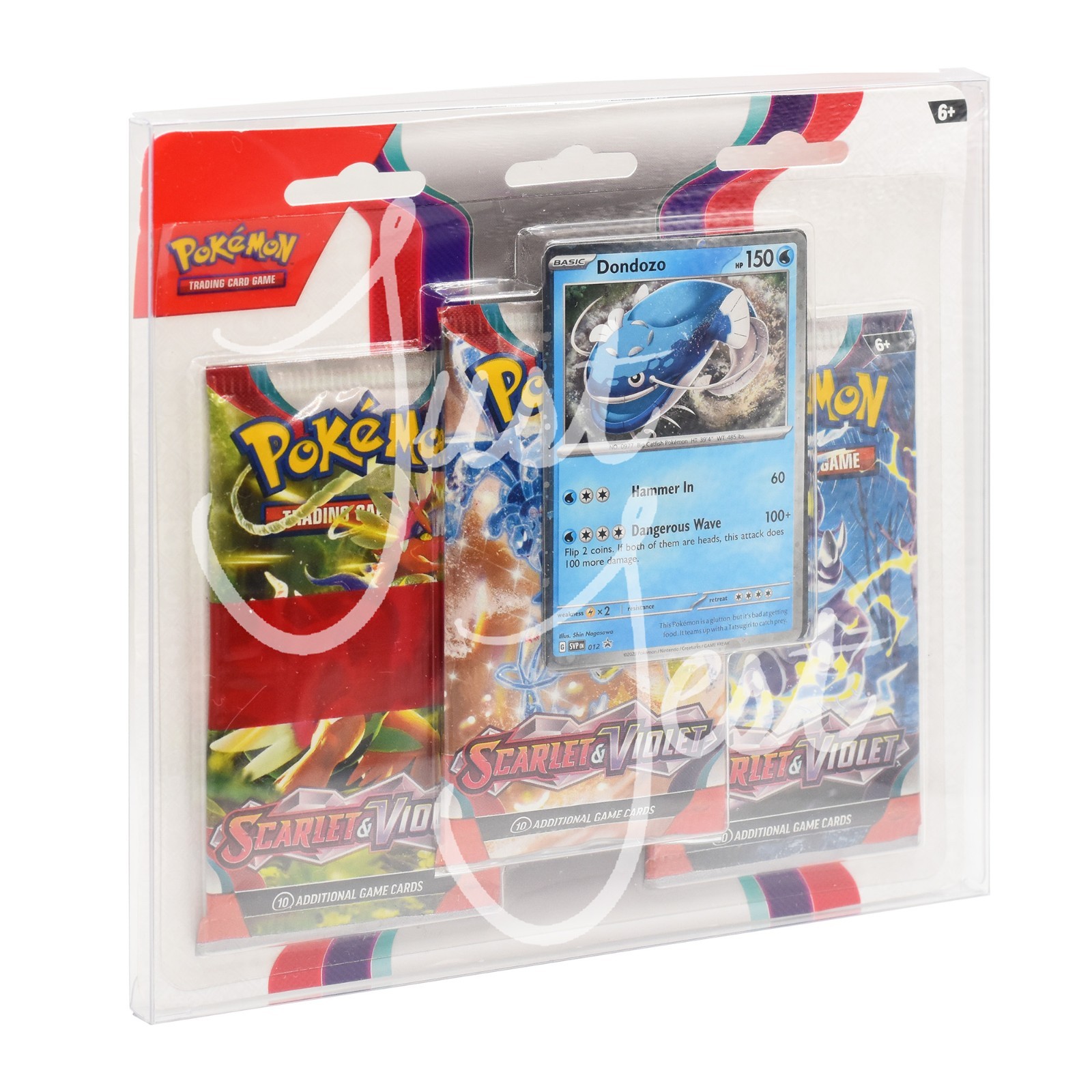 Protective Clear Case for Pokemon Blister Packs (x10) w/ Removable Film