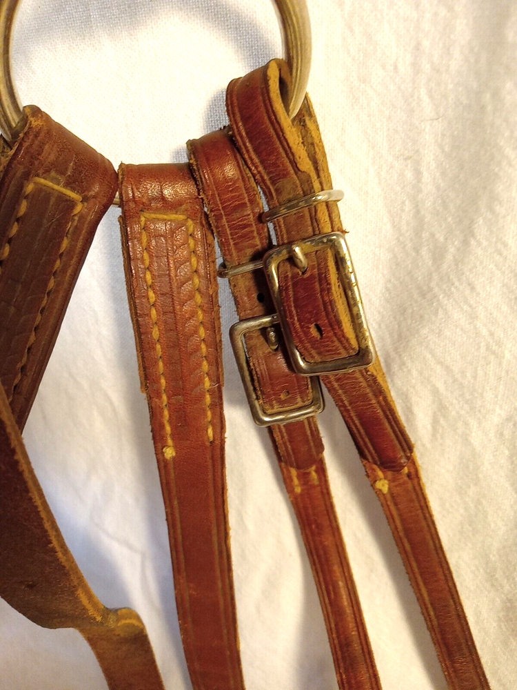 Vtg Running Martindale Leather reins with O-Ring Snaffle Bit