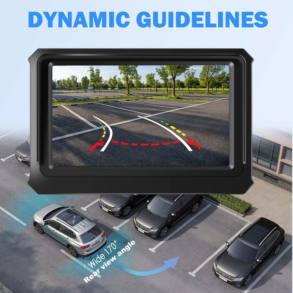 Dynamic Trajectory Backup Camera HD 170° Wide Angle Full Color Night Vision