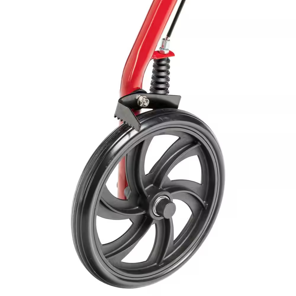 Four Wheel Rollator Rolling Walker with Fold up Removable Back Support, Red