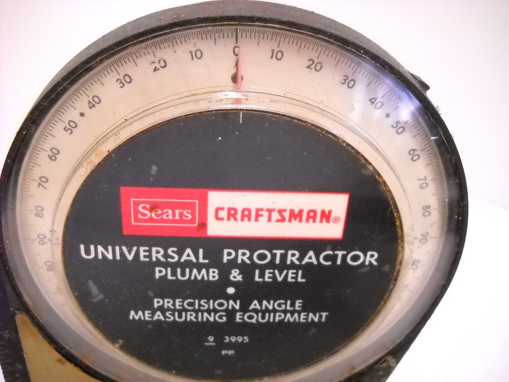 Sears Craftsman Universal Protractor Plumb & Level 93995