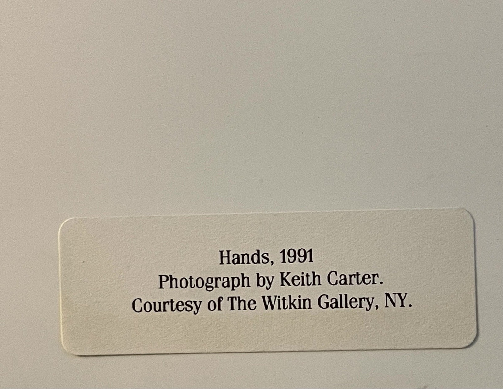 Keith Carter 1991 Silver Gelatin 8 X 10”Photograph titled Hands