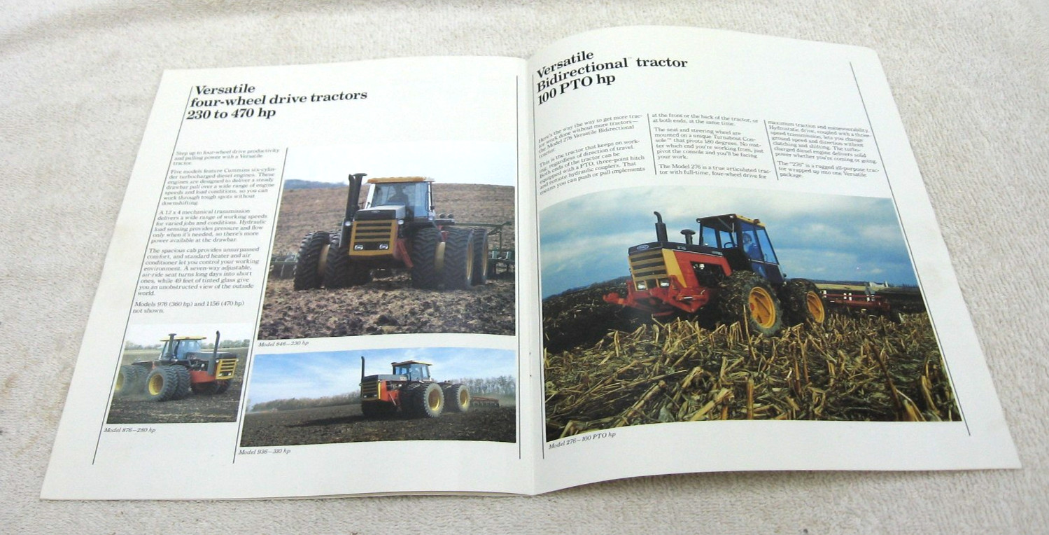 VINTAGE FORD VERSATILE TRACTOR BUYERS GUIDE 12.5 HP-470HP BROCHURE TW35 846 876