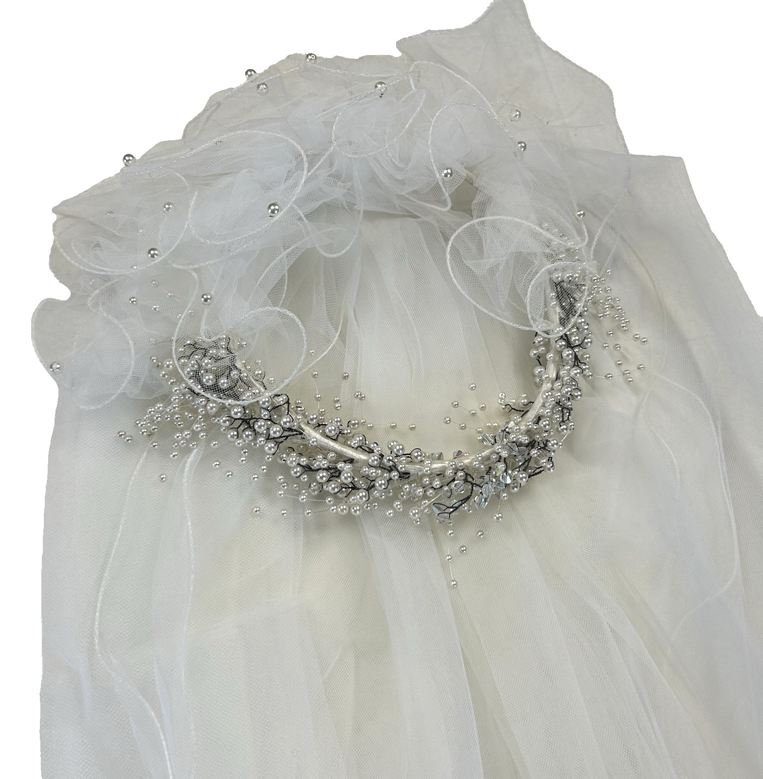 Lifetime of Loveliness Vintage 80s White Lace Long Sleeve Wedding Dress sz 10