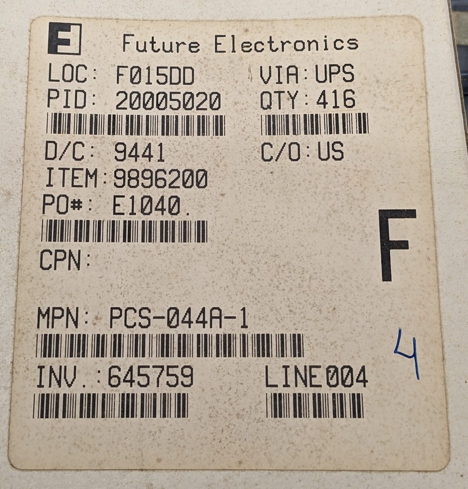 (10) Augat PCS-044A-1 44-Pin PLCC Socket