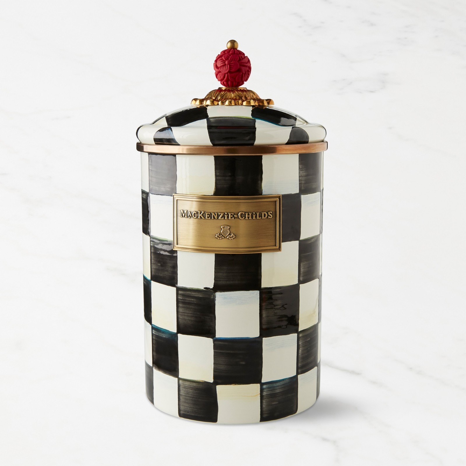 MacKenzie-Childs Courtly Check Canister Large NEW
