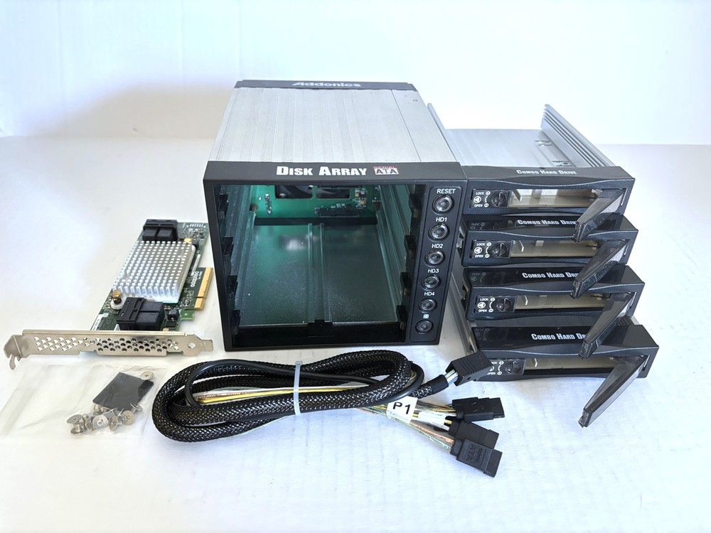 Addonics 4 x 3.5" hot-swappable Disk Array & Adaptec 1000-16i HBA controller
