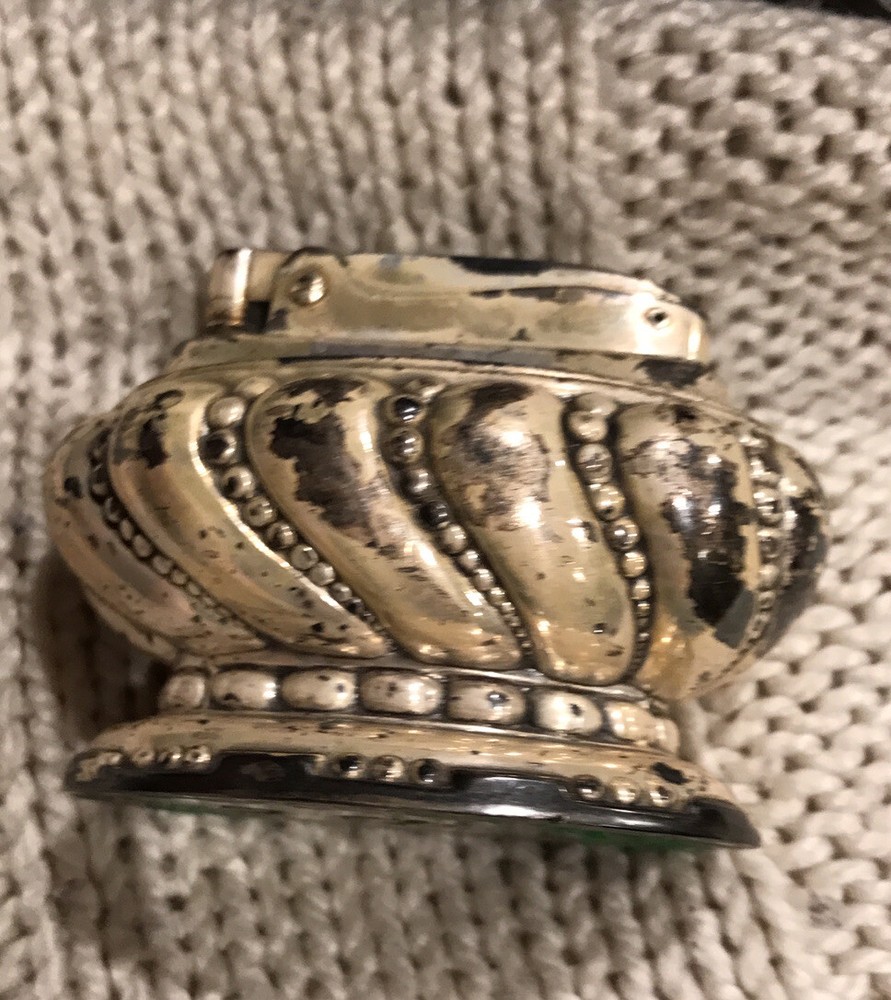 VINTAGE RONSON CROWN TABLE LIGHTER SILVER PLATED