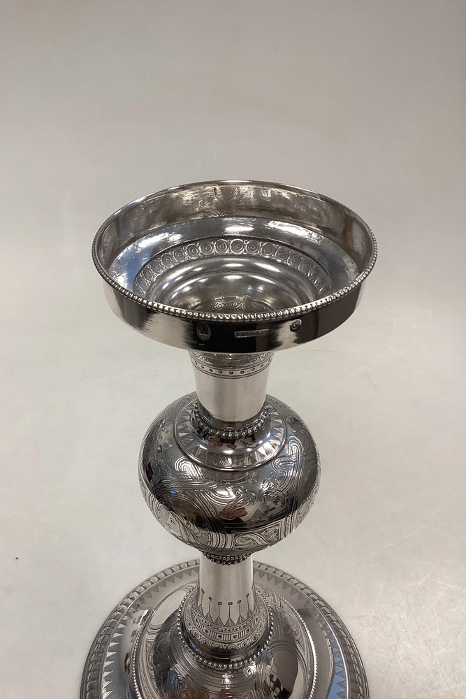 P. Hertz Silver Candlestick