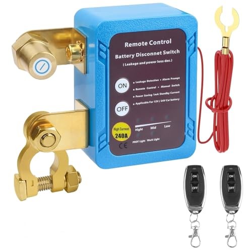 Kill Switch for Car, Remote Battery Disconnect Switch 12V 240A,Car Battery