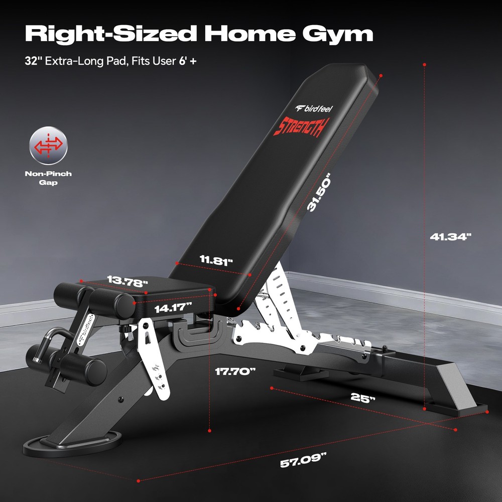 Adjustable Foldable Weight Bench for Home Gym Strength Training Workout Bench