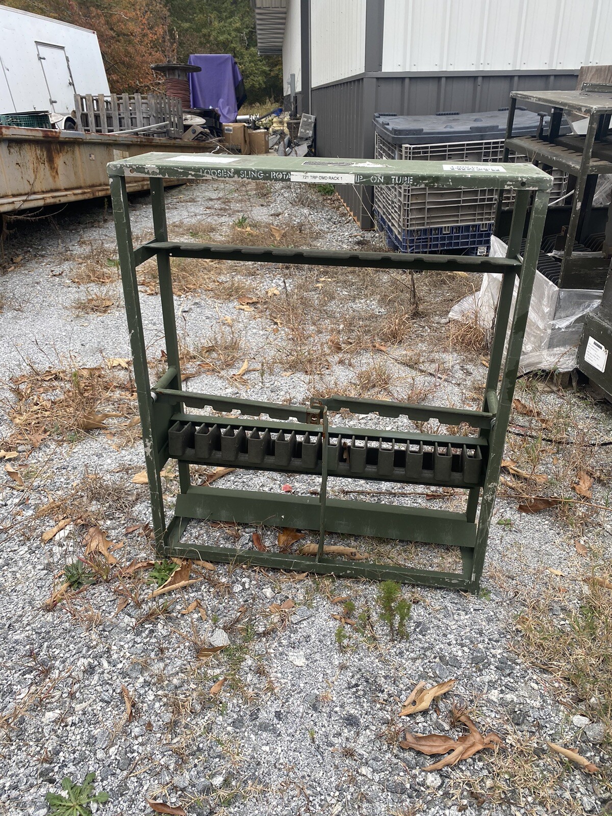 Military SMALL ARMS 10 RIFLE GUN RACK STORAGE Lockable Gun Army M12, Can Ship