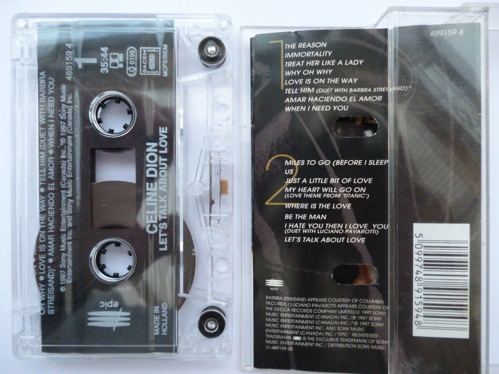 CELINE DION - LET'S TALK ABOUT LOVE - CASSETTE