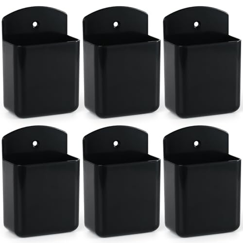 6 Pcs Remote Control Holder Wall Mount, TV Remote Controller Holder black-6pcs