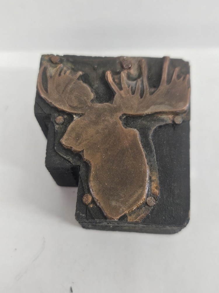 Printing Letterpress Printer Type Block Moose Print Cut