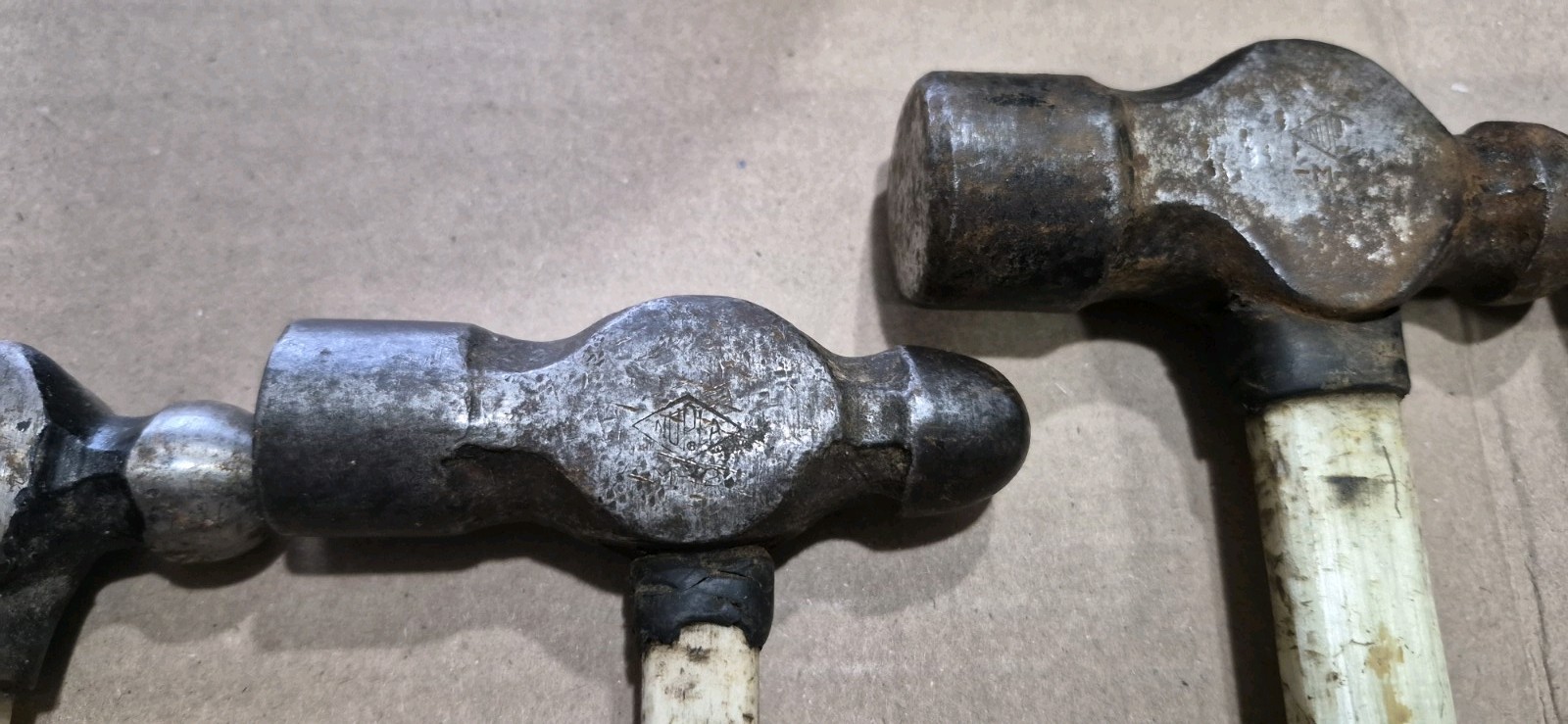 Nupla Ball Peen Hammer Set 4, 8, 12, 16, 32oz Fiberglass Handles Ex. Condition