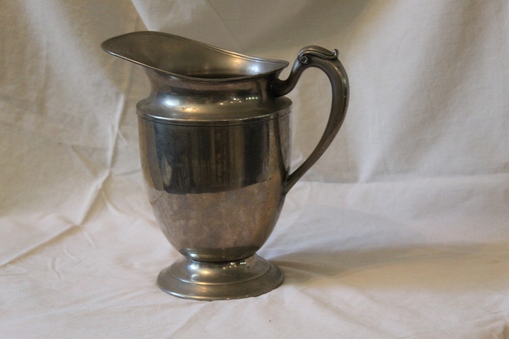 vintage silver plate water pitcher