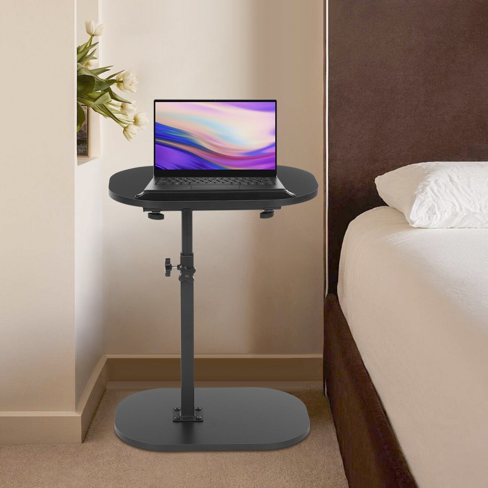 C Shaped End Table, Small Side Table for Couch, Sofa Table for Living Room