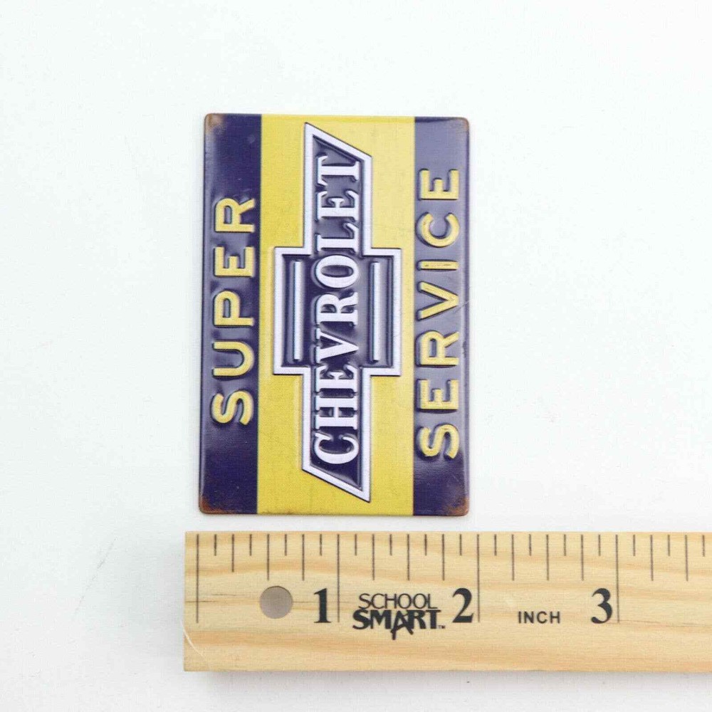 Chevrolet Super Service Embossed Tin Magnet