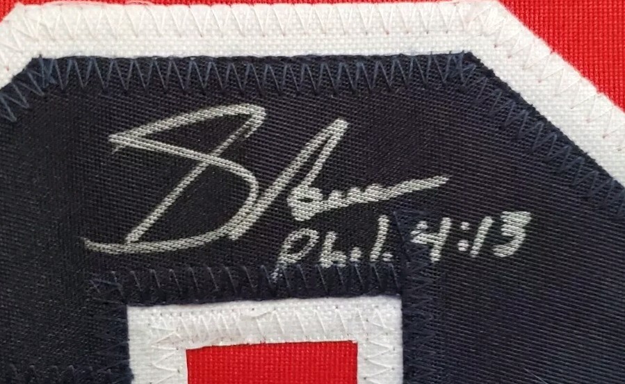 NICE Autographed Braves Sid Bream Custom Jersey Baseball JSA The Slide 10/14/92