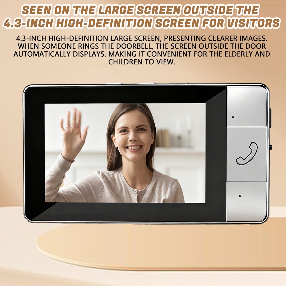 1080P Wireless Security Smart Doorbell Intercom Two-Way Video Camera Bell Chime*