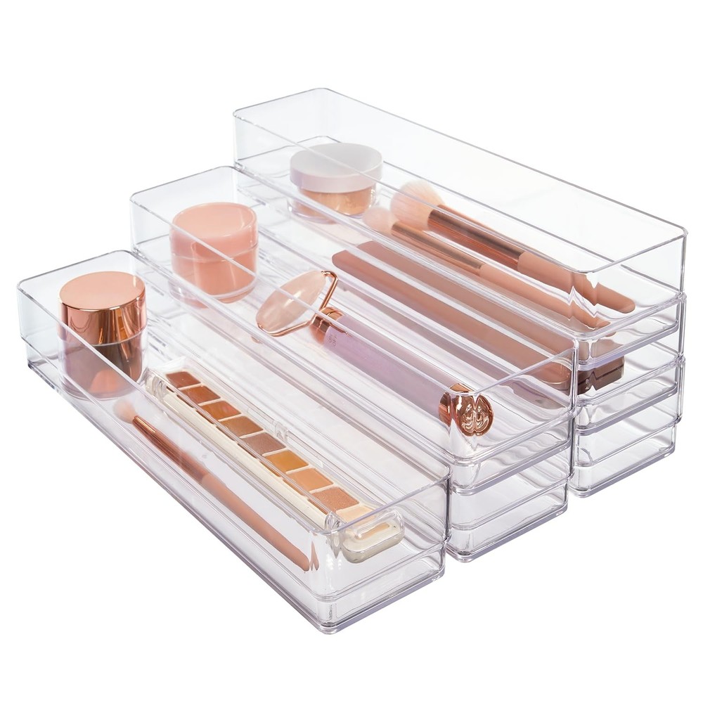 STORi SimpleSort 6-Piece Stackable Clear Drawer Organizer Set | 12" x 3" x 2"...