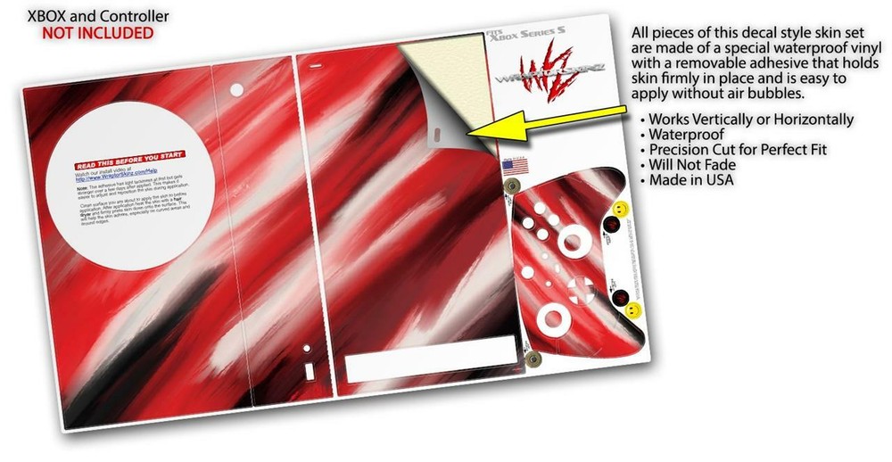 Skins XBOX Series S Console Controller Paint Blend Red