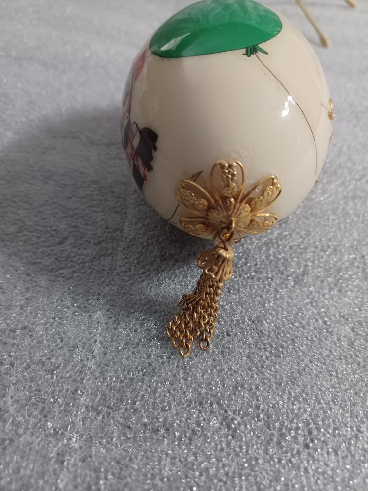 Hand Painted Ceramic Egg Clown Faces with Stand