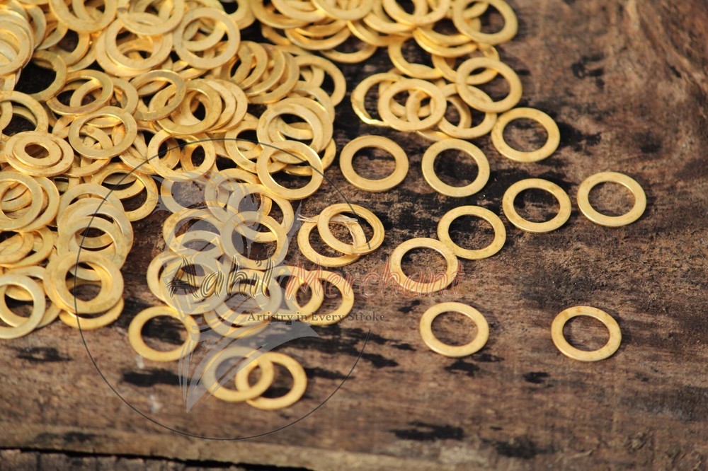 Loose Flat Solid Ring Brass Flat Rings - 8mm - Best For Repair maille