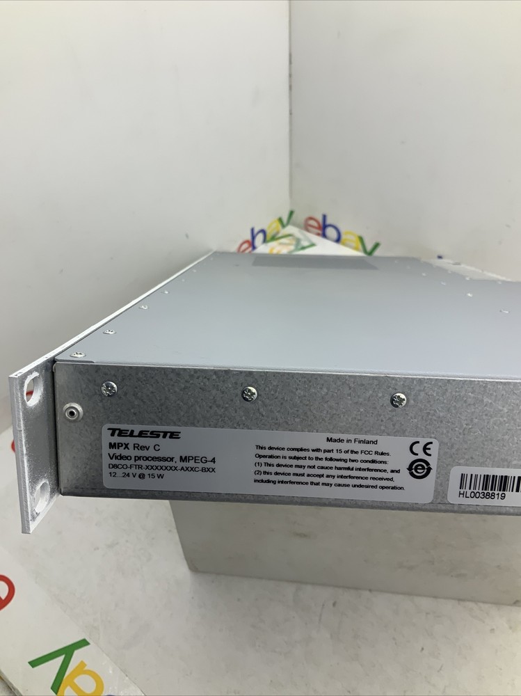 Teleste D8C0-FTR-X-D1 Video Processor MPEG-4 Rev C Easi MPX Video Decoder $$👍👍