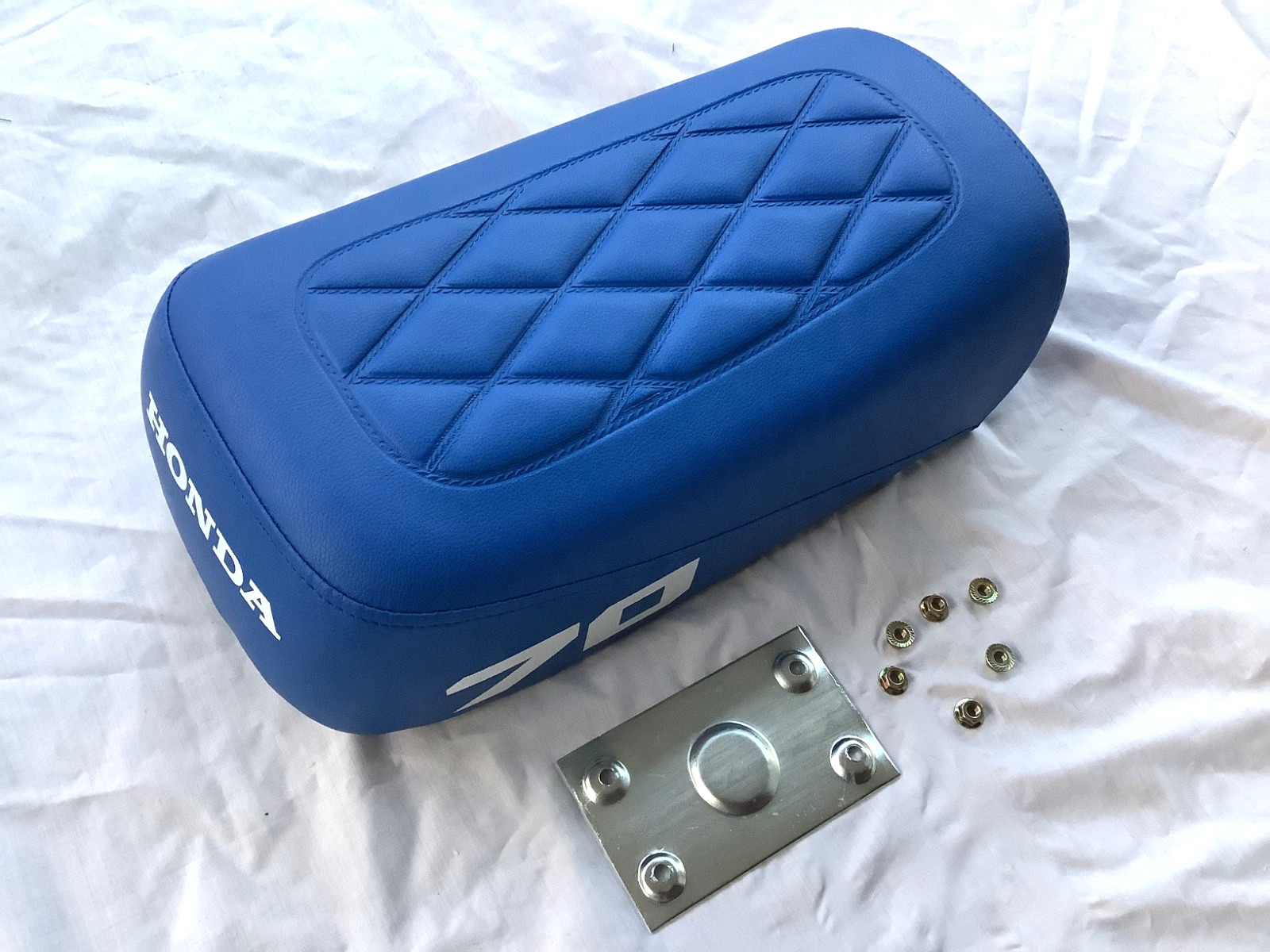 blue CUSTOM Seat with  #70 on sides fits Honda ATC70 1978-1985  new