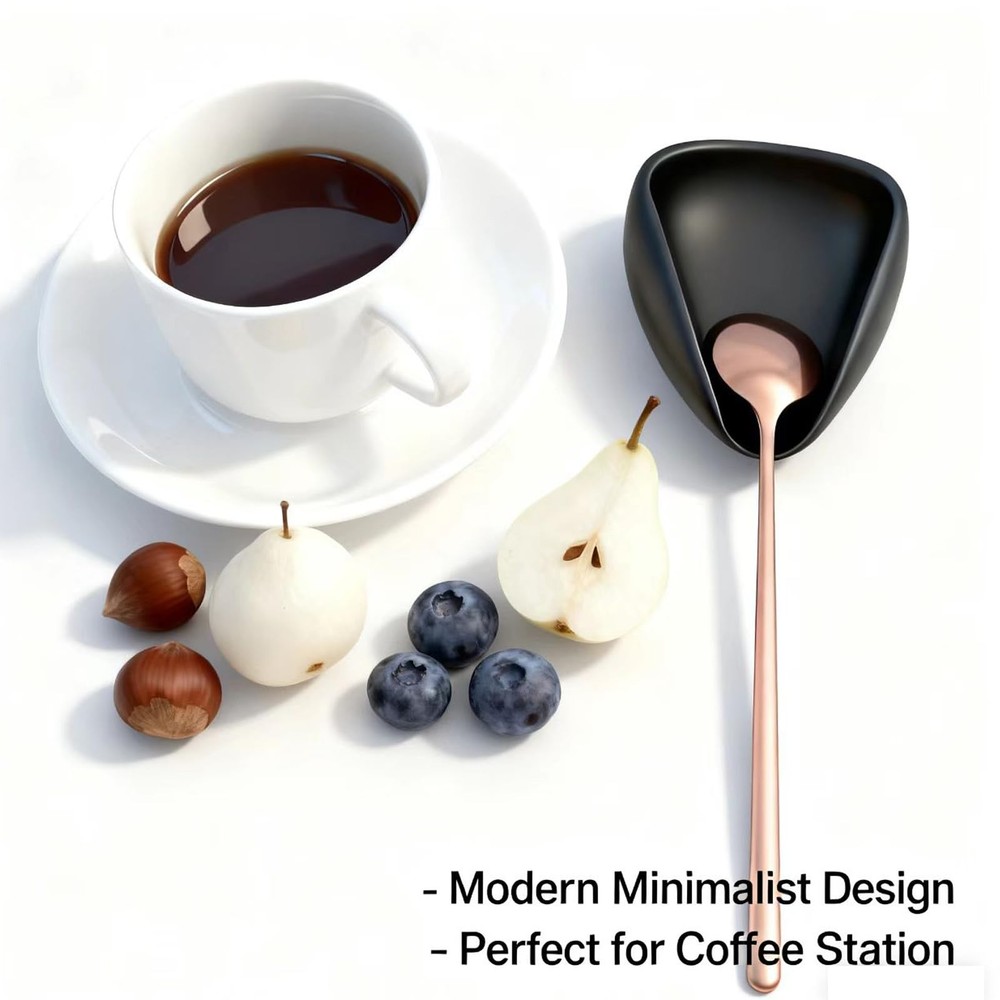 Ceramic Coffee Bean Dosing Cup + Sprayer Gift Set, Spoon Rest, Mini Coffee Sp...
