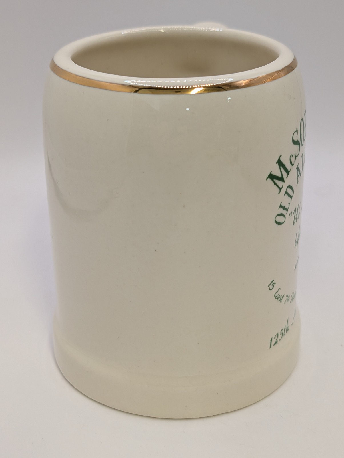 Vintage McSorleys Old Ale House NYC Beer Mug Stein 125th Anniversary