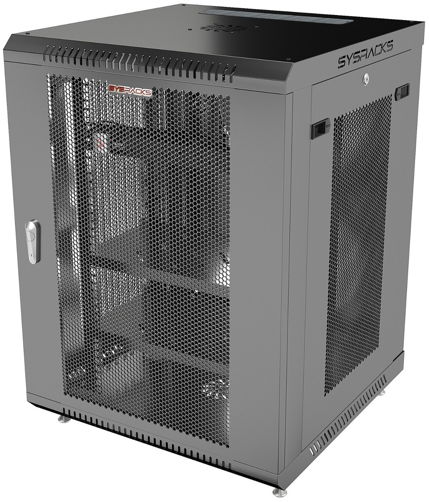 15U Wall Mount Server Rack Locking Network Cabinet Data IT Enclosure VENTED Door