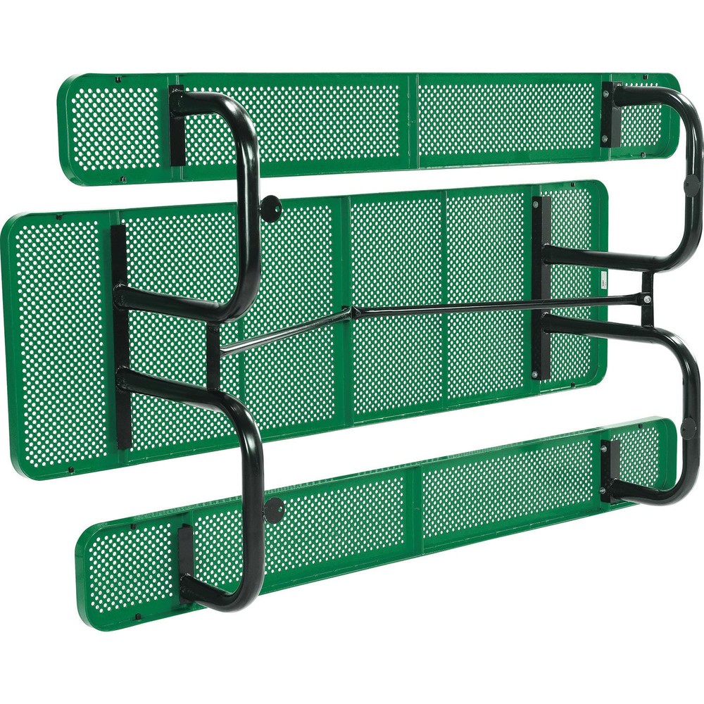 8' Rectangular Picnic Table Surface Mount Green (96" Long)