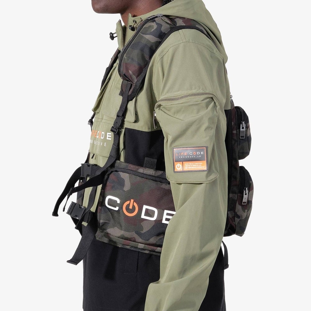 Life Code Progressive Camouflage Tactical Backpack Adjustable Multiple Pockets