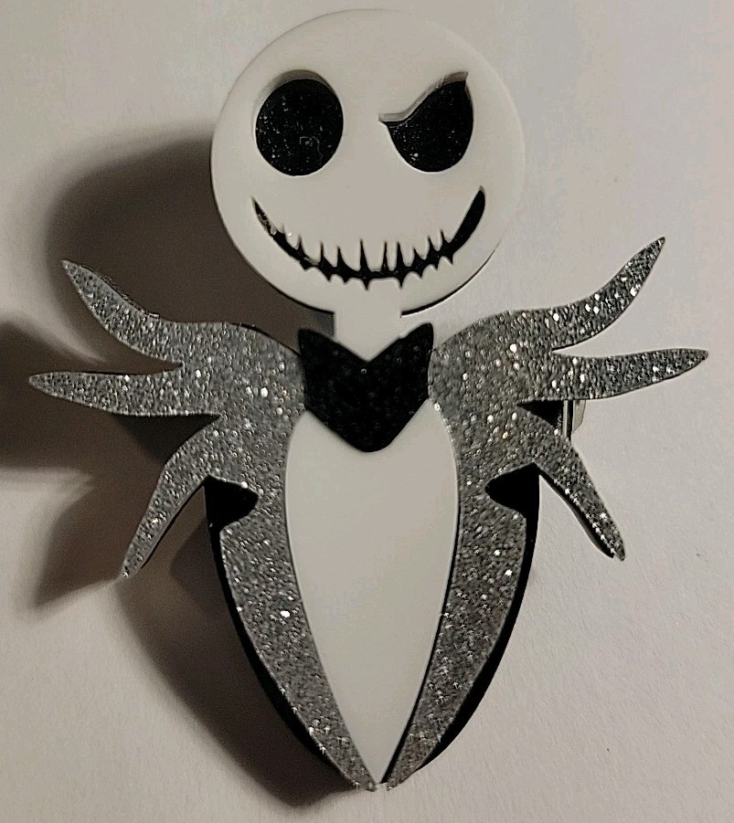 Jack Slellington Acrylic Brooch