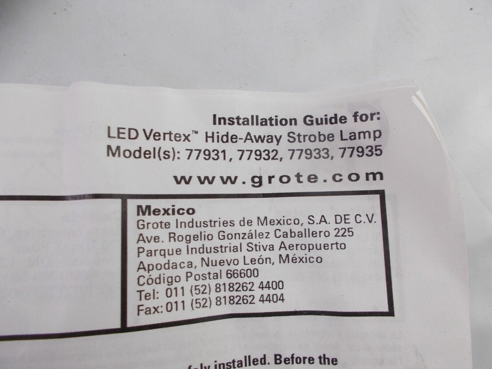 LED Vertex™ Hide-Away Strobe Light Kit Grote 77931
