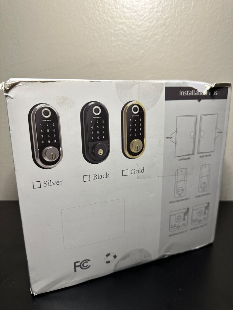 Smart Lock SMONET Bluetooth Keyless Entry Keypad Smart Deadbolt Fingerprint GOLD