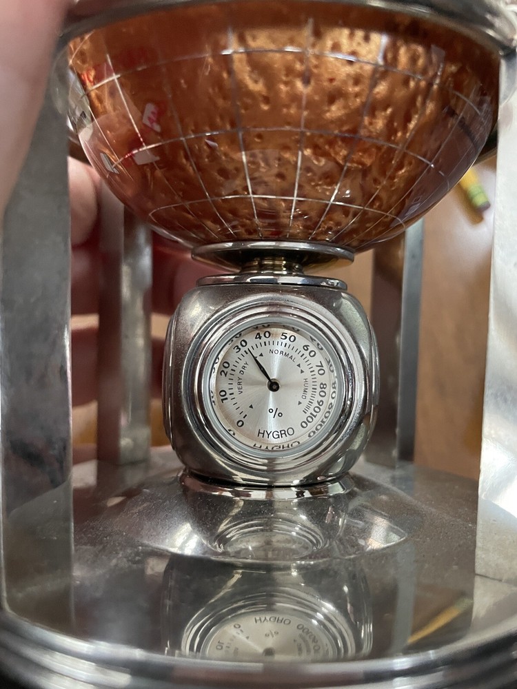 Alexander Kalfano rotating clock Globe Quartz Clock + Thermometer + Hygrometer