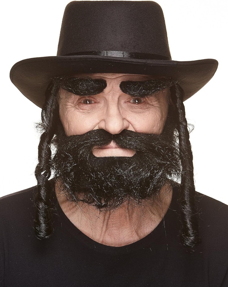 Novelty Traper Fake Mustache Eyebrows Set